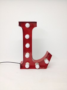 red marquee letter l