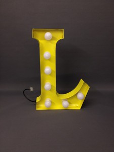 yellow carnival letter L