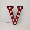 red v marquee letter