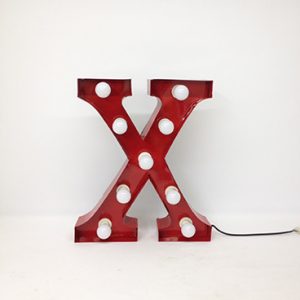 red x marquee letter