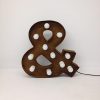 rusty ampersand marquee letter