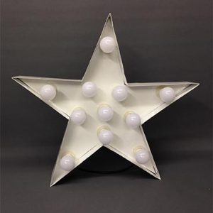 white handmade steel illuminated star