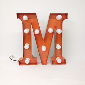 orange carnival letter m