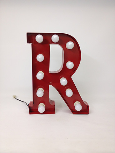 red carnival letter r
