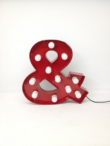 red ampersand carnival letter
