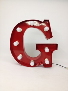 red g marquee letter