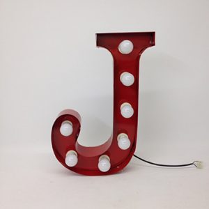 red j marquee letter
