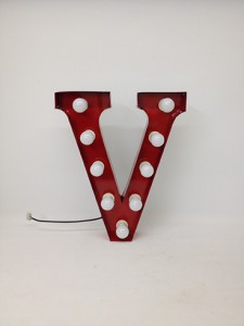 red v marquee letter