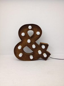 rusty ampersand marquee letter